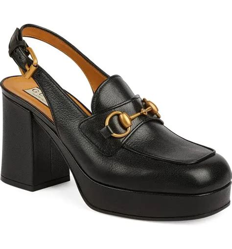 gucci zumi loafer pump|Gucci Horsebit Platform Slingback Loafer Pump (Women).